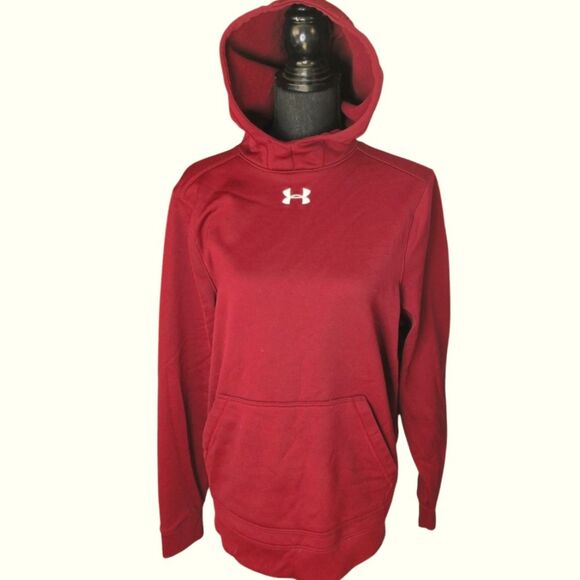 Under Armour ColdGear Petite Small Hoodie - Maroon - Picture 1 of 6